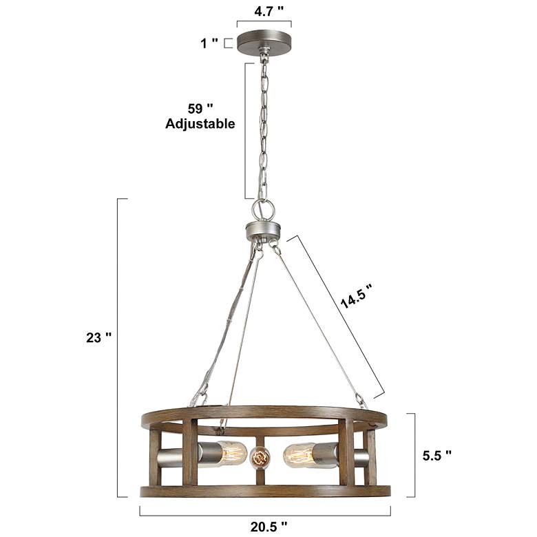 Image 3 Follio 5-Light 18.9" Wide Chandelier more views