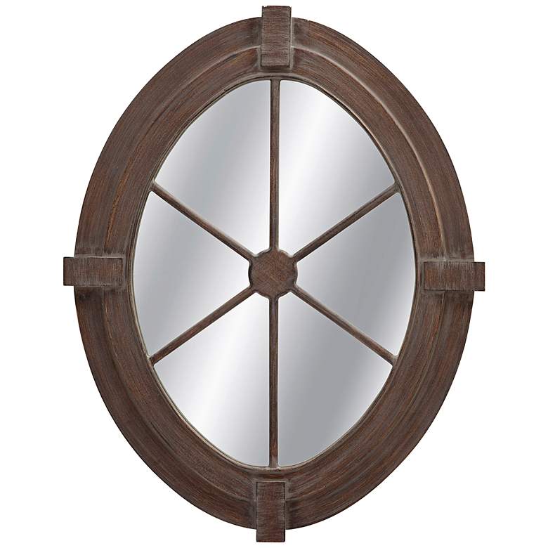 Image 1 Folly Weathered Gray 34 inch x 43 inch Wall Mirror