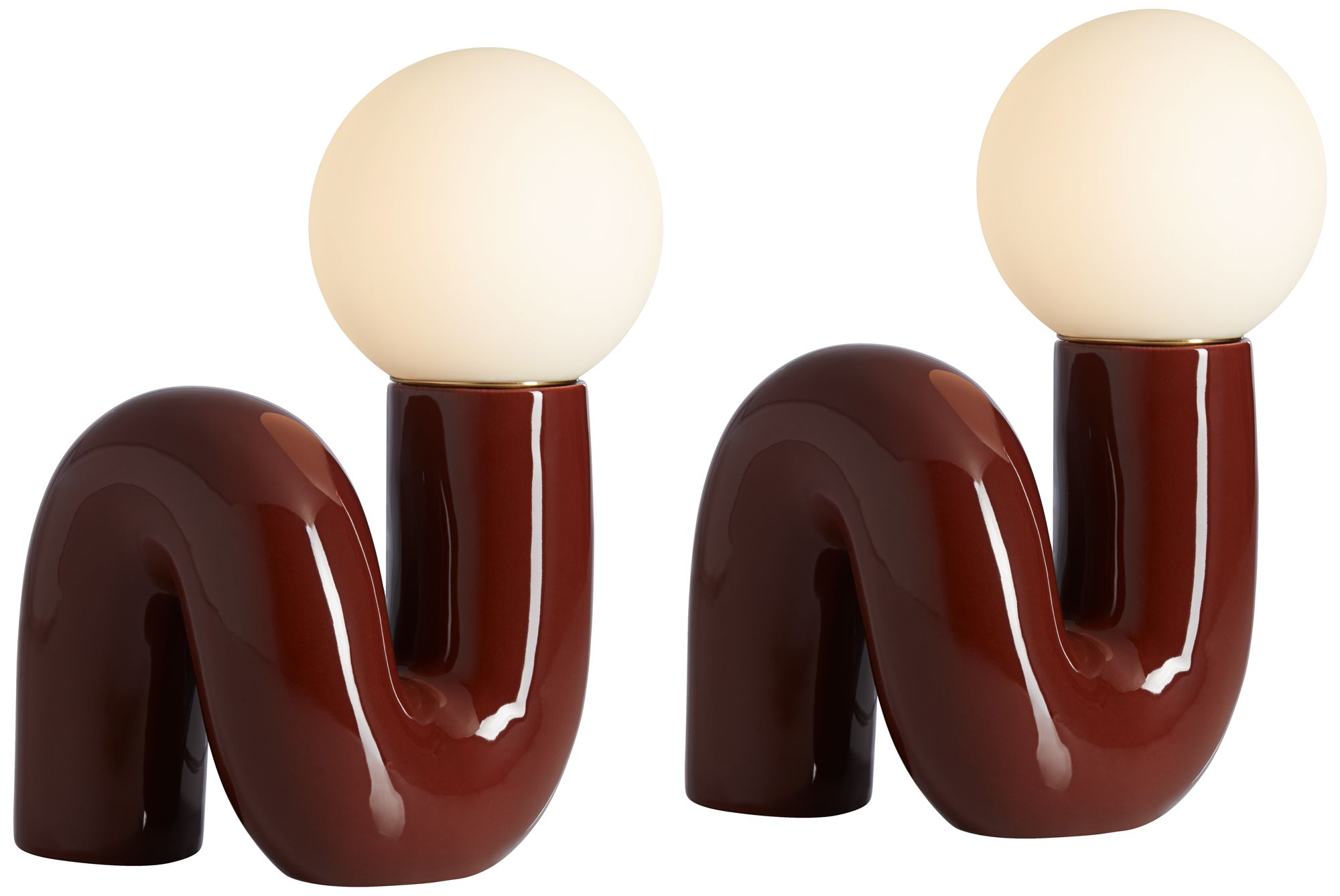 Image 3 Fondant 11 1/2" High Chocolate Brown Accent Lamp Set of 2