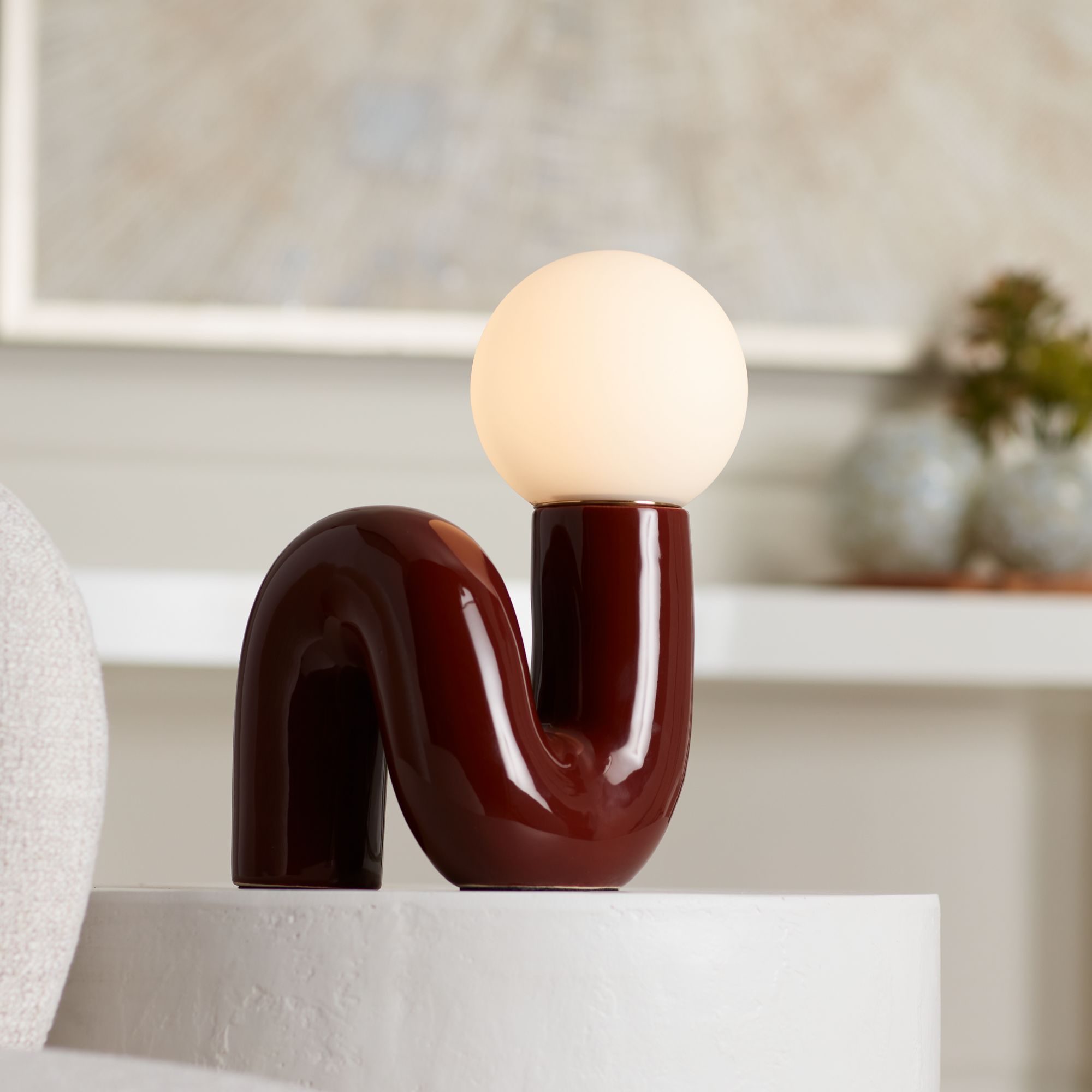 Watch A Video About the Fondant Chocolate Brown Accent Lamp