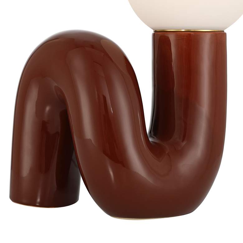 Image 5 Fondant 11 1/2" High Chocolate Brown Accent Lamp more views
