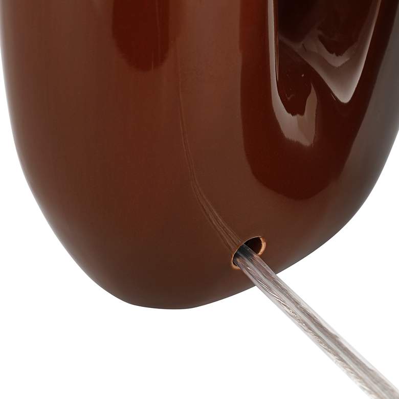 Image 6 Fondant 11 1/2" High Chocolate Brown Accent Lamp more views
