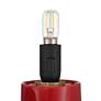 5_Fondant 11 1/2" High Velvet Red Accent Lamp Set of 2 more views