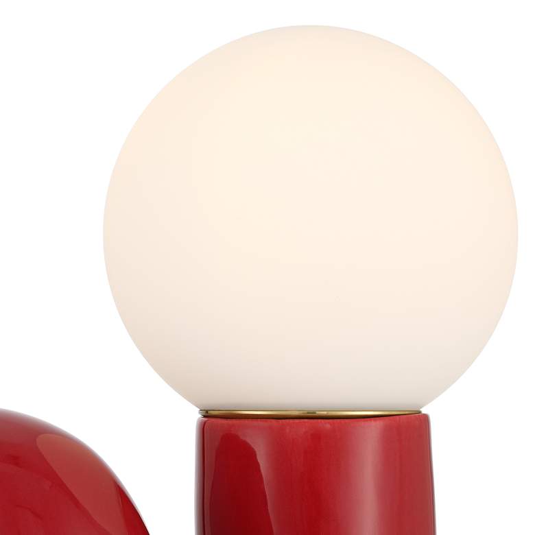 Image 3 Fondant 11 1/2" High Velvet Red Accent Lamp more views