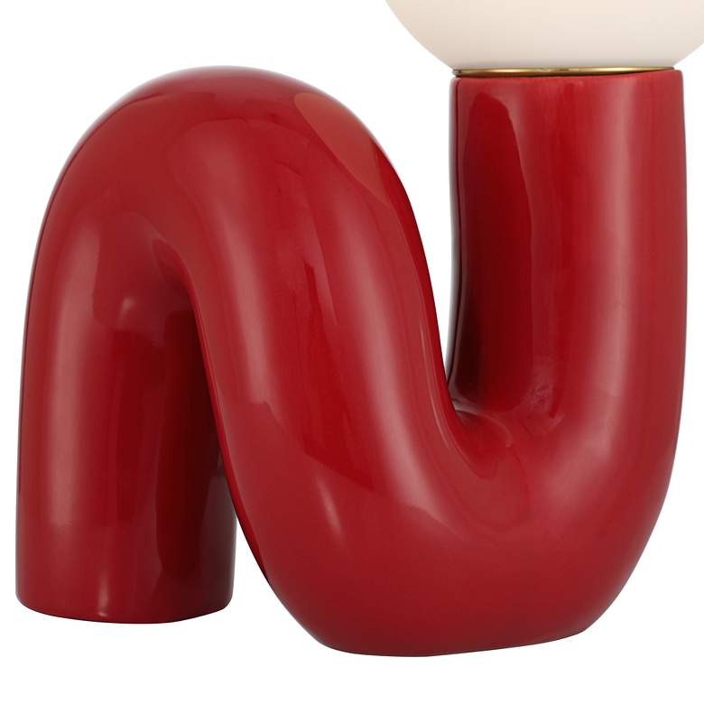 Image 5 Fondant 11 1/2" High Velvet Red Accent Lamp more views