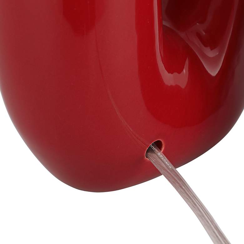 Image 6 Fondant 11 1/2" High Velvet Red Accent Lamp more views