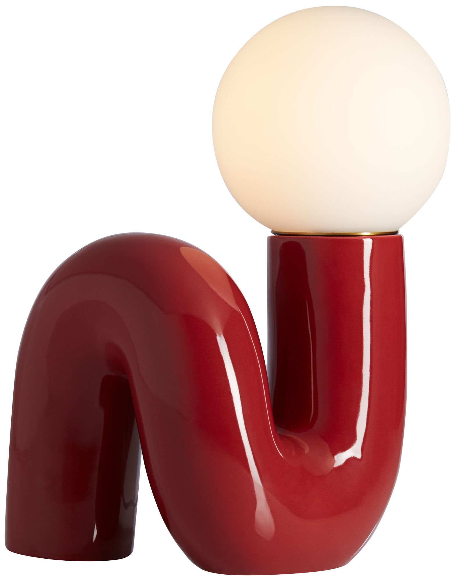 Image 3 Fondant 11 3/4" High Velvet Red Accent Lamp