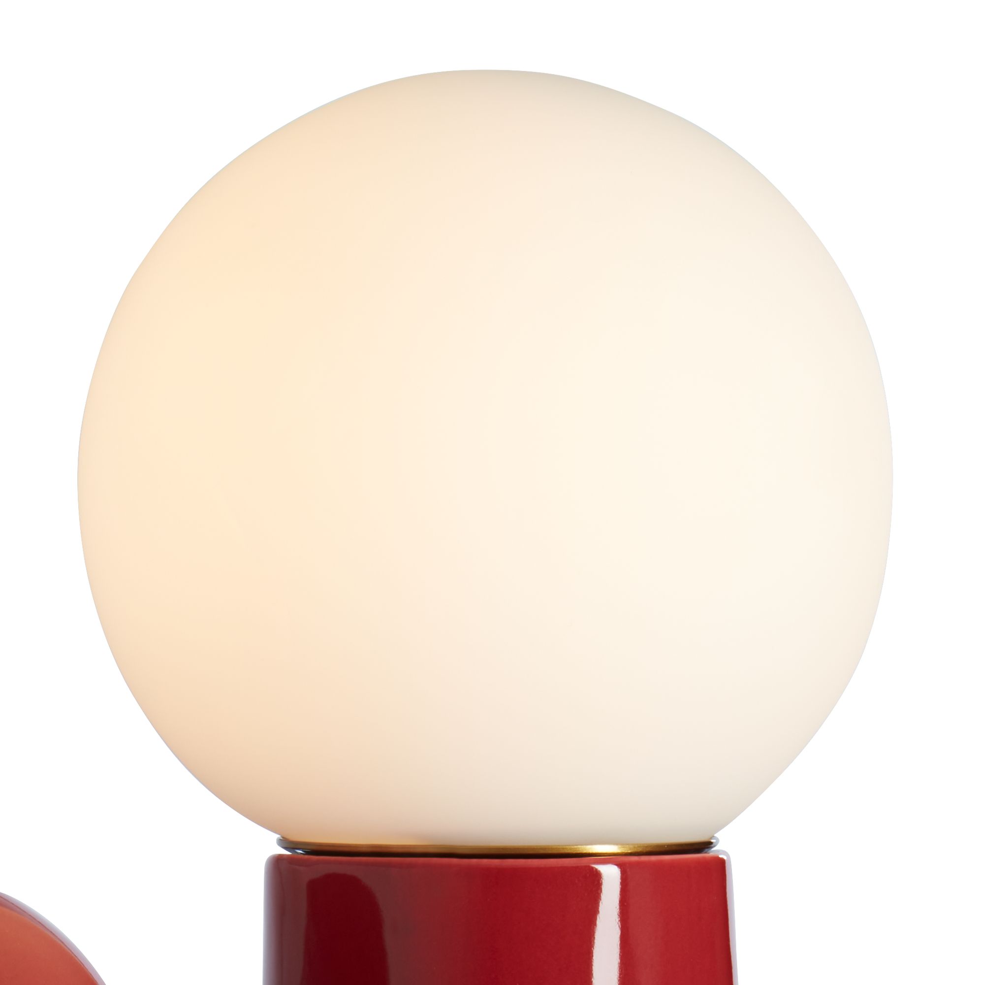 Image 4 Fondant 11 3/4" High Velvet Red Accent Lamp more views