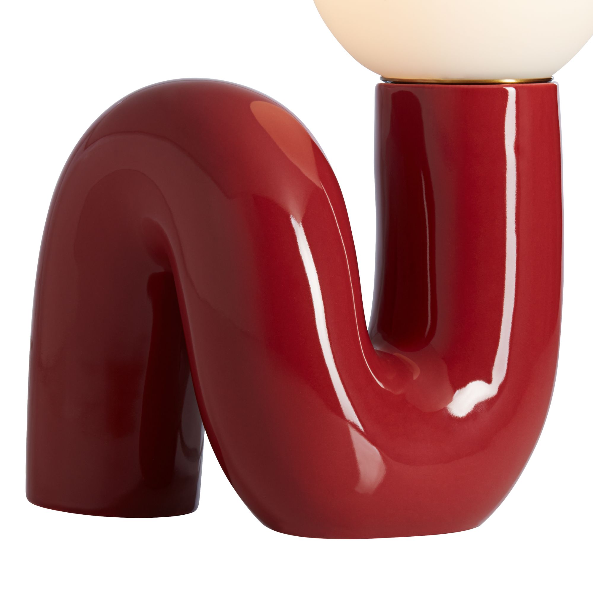 Image 5 Fondant 11 3/4" High Velvet Red Accent Lamp more views