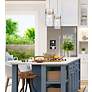 3_Fontaine 13" Wide Brushed Nickel 4-Light Cylinder Pendant more views