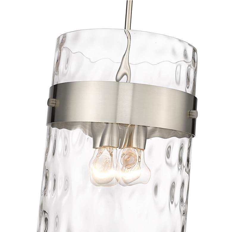 Image 6 Fontaine 13" Wide Brushed Nickel 4-Light Cylinder Pendant more views
