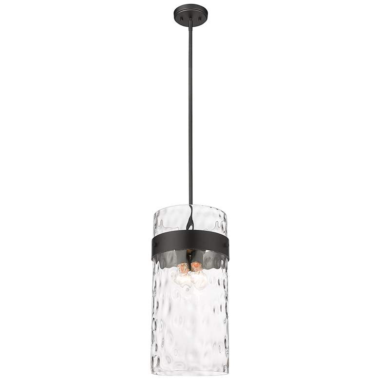 Image 3 Fontaine 13" Wide Matte Black 4-Light Pendant more views