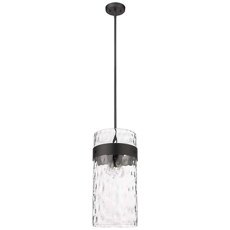 Image 5 Fontaine 13" Wide Matte Black 4-Light Pendant more views