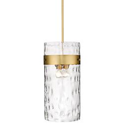 Fontaine 13" Wide Rubbed Brass 4-Light Pendant