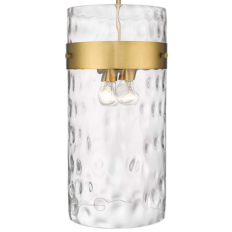 Image 4 Fontaine 13" Wide Rubbed Brass 4-Light Pendant more views