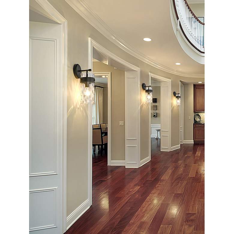 Image 4 Fontaine 14" High Matte Black Wall Sconce more views