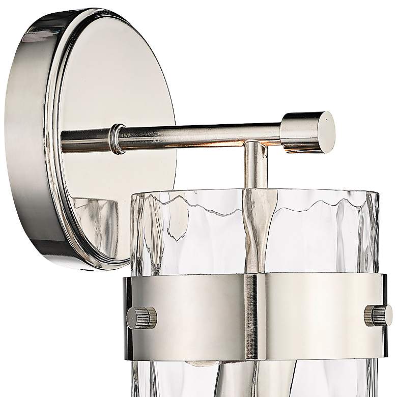 Image 3 Fontaine 14" High Polished Nickel Wall Sconce more views