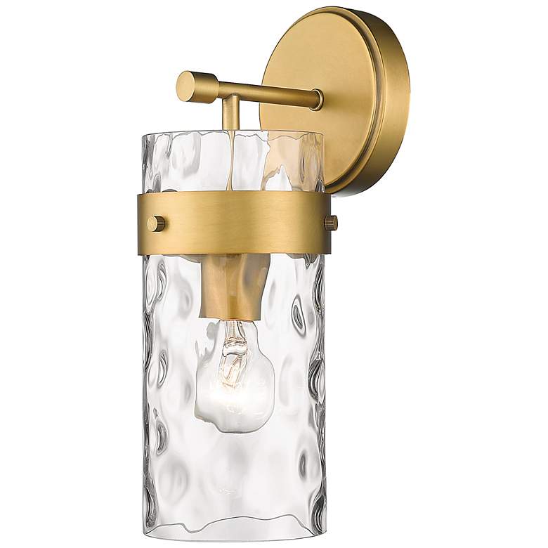 Image 3 Fontaine 14" High Rubbed Brass Wall Sconce