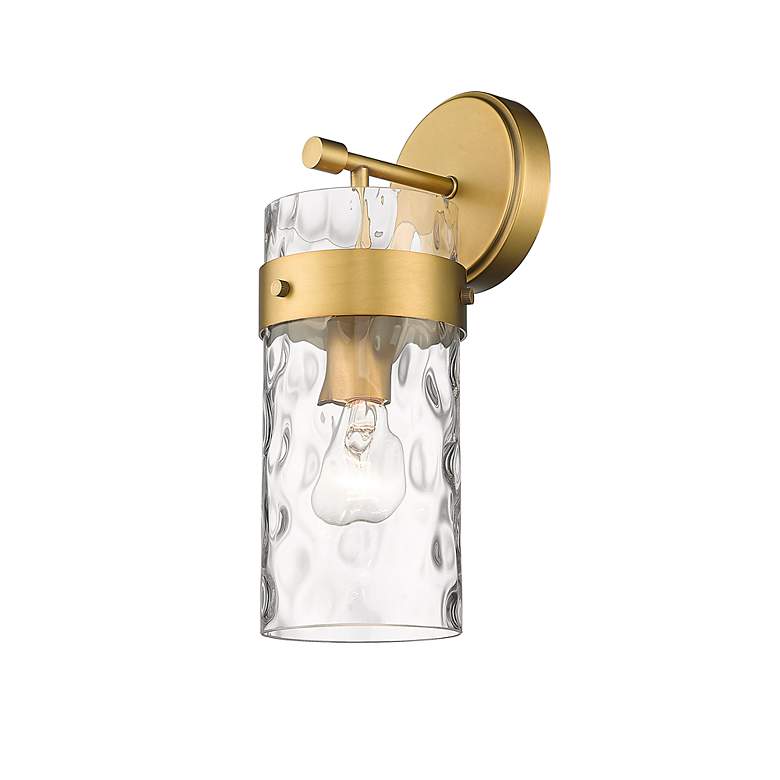 Image 6 Fontaine 14" High Rubbed Brass Wall Sconce more views