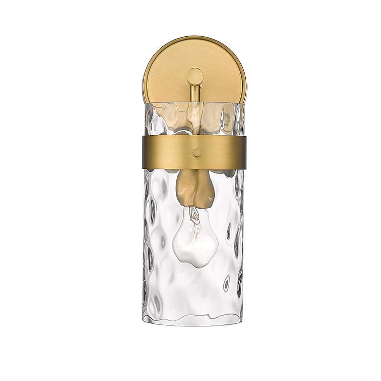 Image 7 Fontaine 14" High Rubbed Brass Wall Sconce more views
