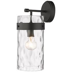 Fontaine 15 1/2" High Matte Black Wall Sconce
