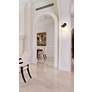 5_Fontaine 15 1/2" High Matte Black Wall Sconce more views
