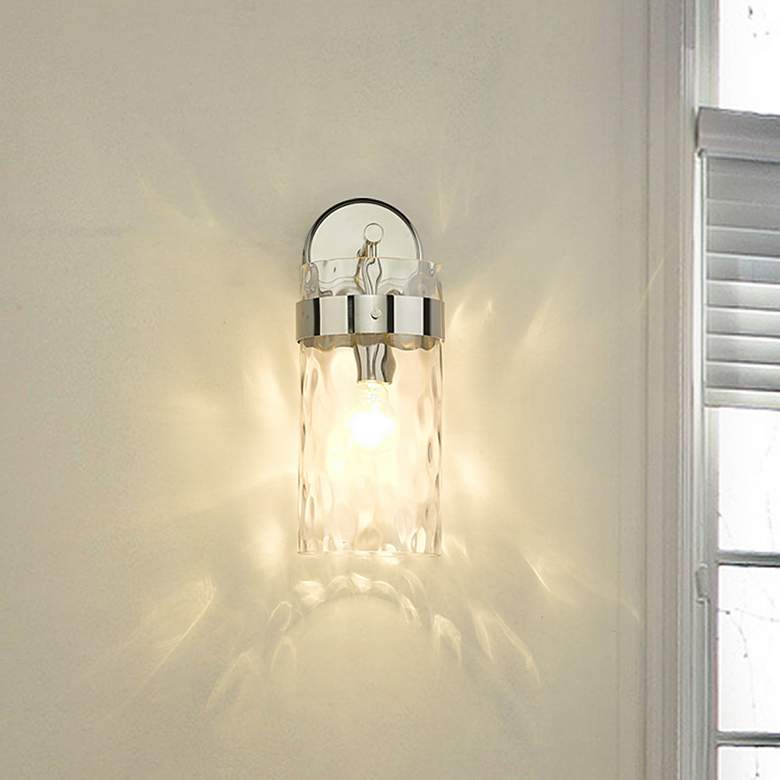 Image 1 Fontaine 15 1/2" High Polished Nickel Wall Sconce