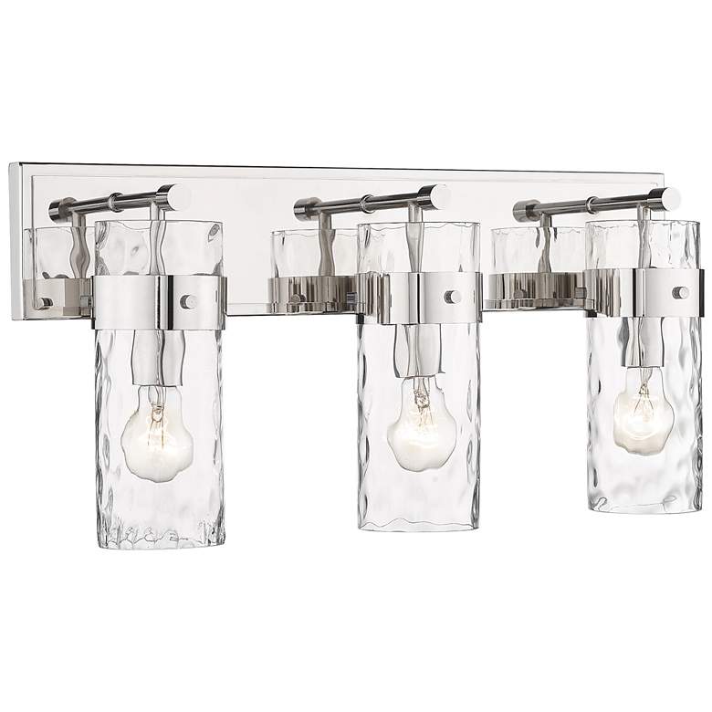 Image 1 Fontaine 24 inch Wide Polished Nickel 3-Light Vanity Bath Light