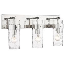 Fontaine 24" Wide Polished Nickel 3-Light Vanity Bath Light
