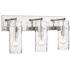 Fontaine 24" Wide Polished Nickel 3-Light Vanity Bath Light