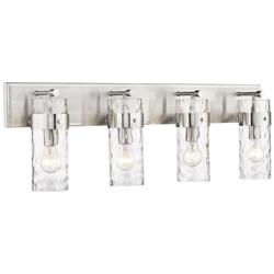 Fontaine 34" Wide Brushed Nickel 4-Light Bath Light