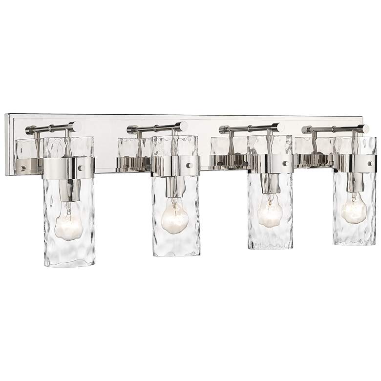 Image 1 Fontaine 34" Wide Polished Nickel 4-Light Bath Light