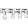 Fontaine 34" Wide Polished Nickel 4-Light Bath Light