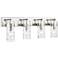 Fontaine 34" Wide Polished Nickel 4-Light Bath Light