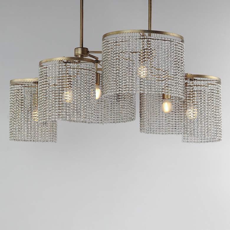 Image 3 Fontaine 42 1/4" Wide Golden Silver 6-Light Linear Pendant more views