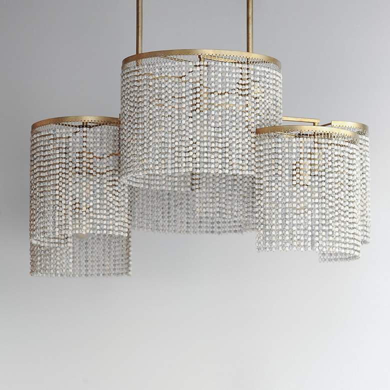 Image 4 Fontaine 42 1/4" Wide Golden Silver 6-Light Linear Pendant more views