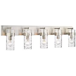 Fontaine 44" Wide Brushed Nickel 5-Light Vanity Bath Light
