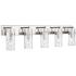 Fontaine 44" Wide Polished Nickel 5-Light Vanity Bath Light