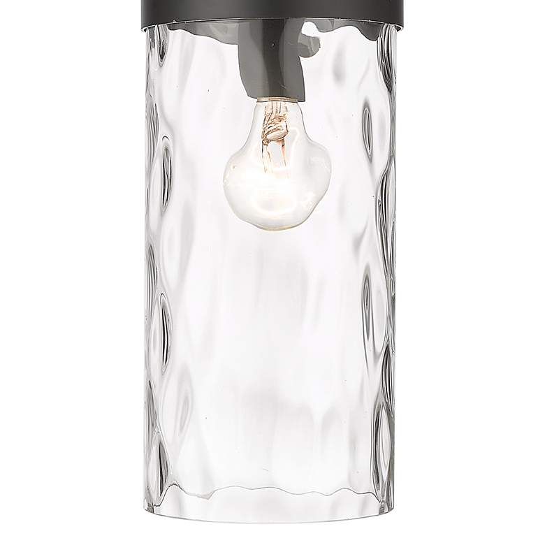 Image 4 Fontaine 6 1/2" Wide Matte Black Cylinder Mini Pendant more views