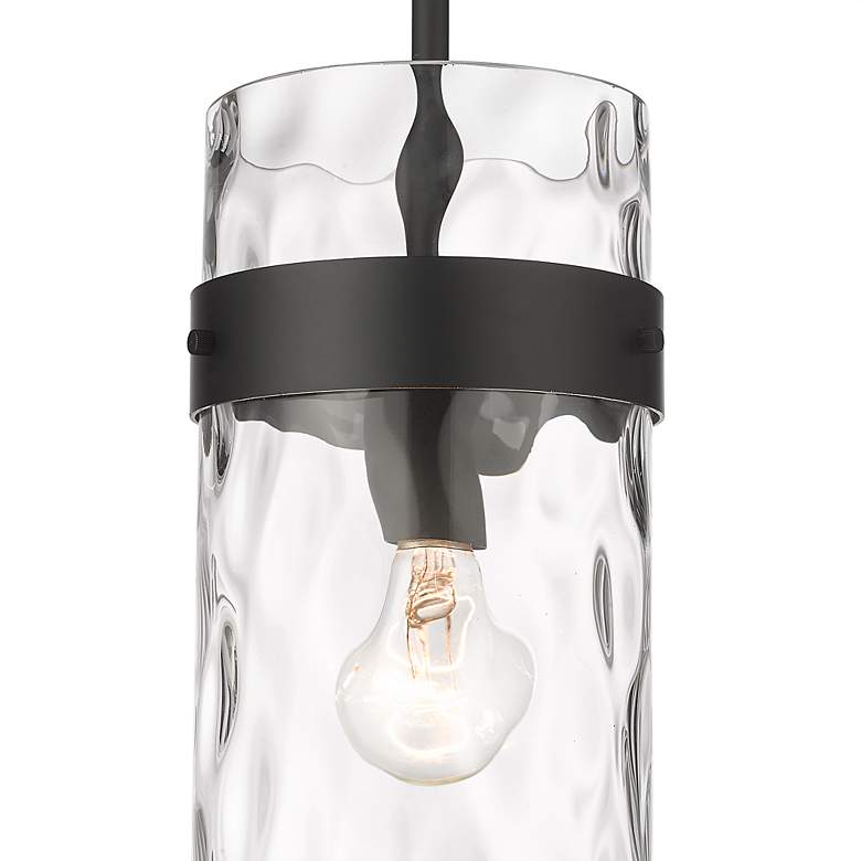 Image 5 Fontaine 6 1/2" Wide Matte Black Cylinder Mini Pendant more views