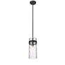 7_Fontaine 6 1/2" Wide Matte Black Cylinder Mini Pendant more views
