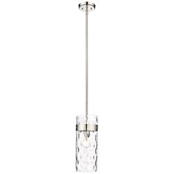 Fontaine 6 1/2" Wide Polished Nickel Cylinder Mini Pendant