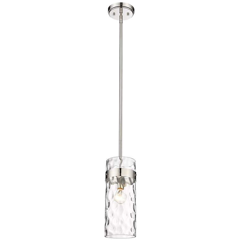 Image 5 Fontaine 6 1/2" Wide Polished Nickel Cylinder Mini Pendant more views