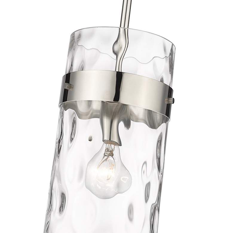 Image 7 Fontaine 6 1/2" Wide Polished Nickel Cylinder Mini Pendant more views