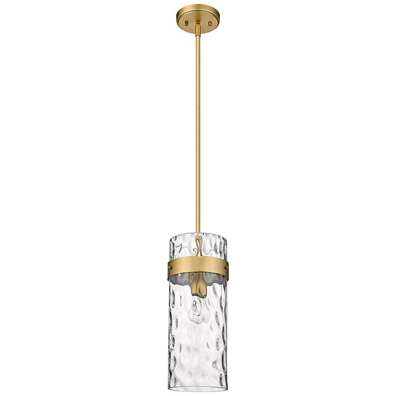 Image 5 Fontaine 6 1/2" Wide Rubbed Brass Mini Pendant more views