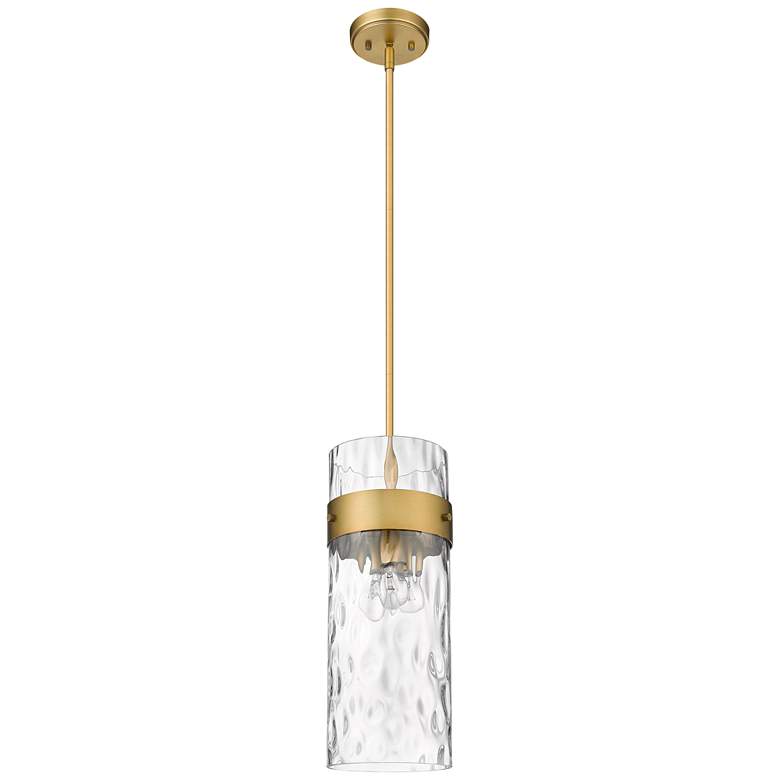 Image 6 Fontaine 9 inch Wide Rubbed Brass 3-Light Mini Pendant more views
