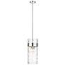 1_Fontaine 9"W Polished Nickel 3-Light Cylinder Mini Pendant