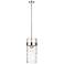 Fontaine 9"W Polished Nickel 3-Light Cylinder Mini Pendant