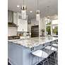 2_Fontaine 9"W Polished Nickel 3-Light Cylinder Mini Pendant more views
