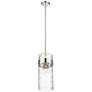 5_Fontaine 9"W Polished Nickel 3-Light Cylinder Mini Pendant more views